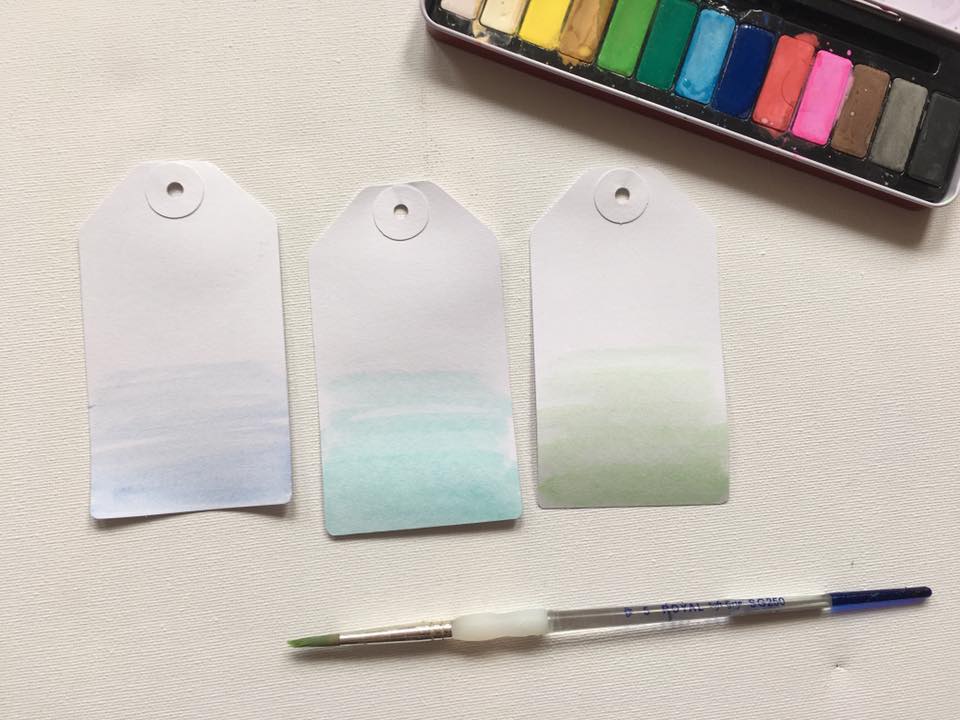 painted ombre labels