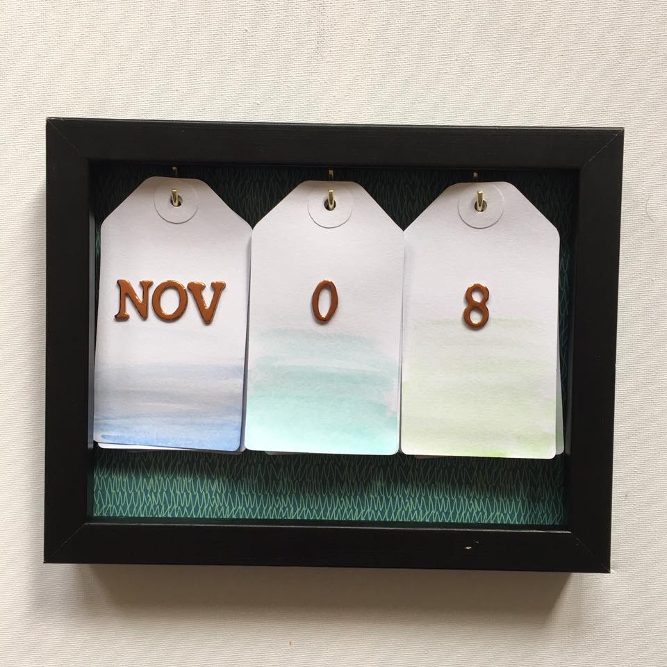 DIY Box frame calendar