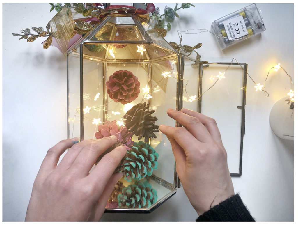 How to make a festive lantern, step 4