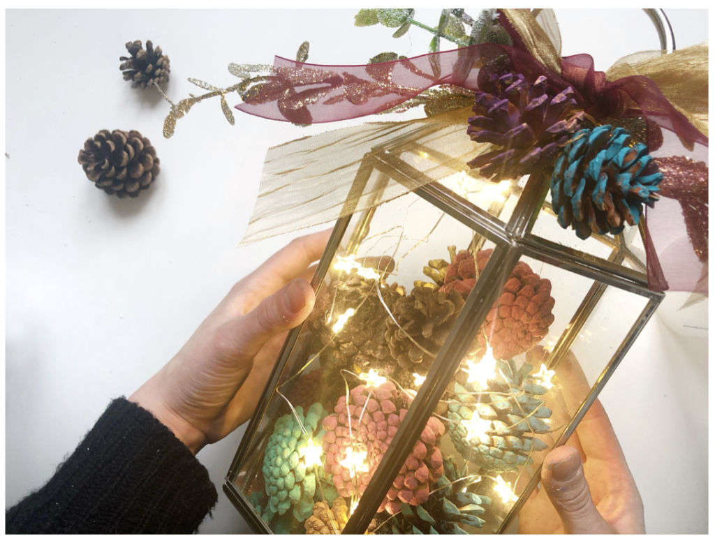 How to make a festive lantern, step 4