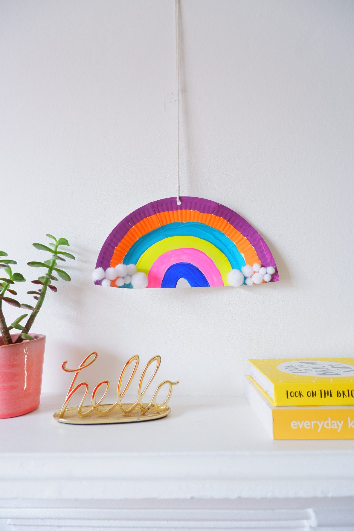 Paper Plate rainbow decoration