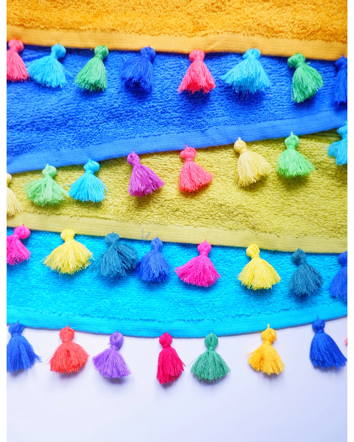 Handmade tassel towels