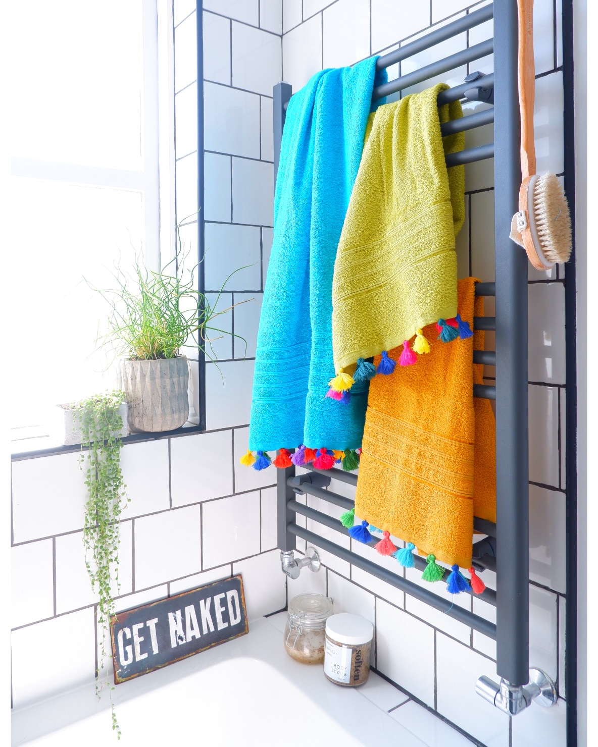 Handmade tassel towel