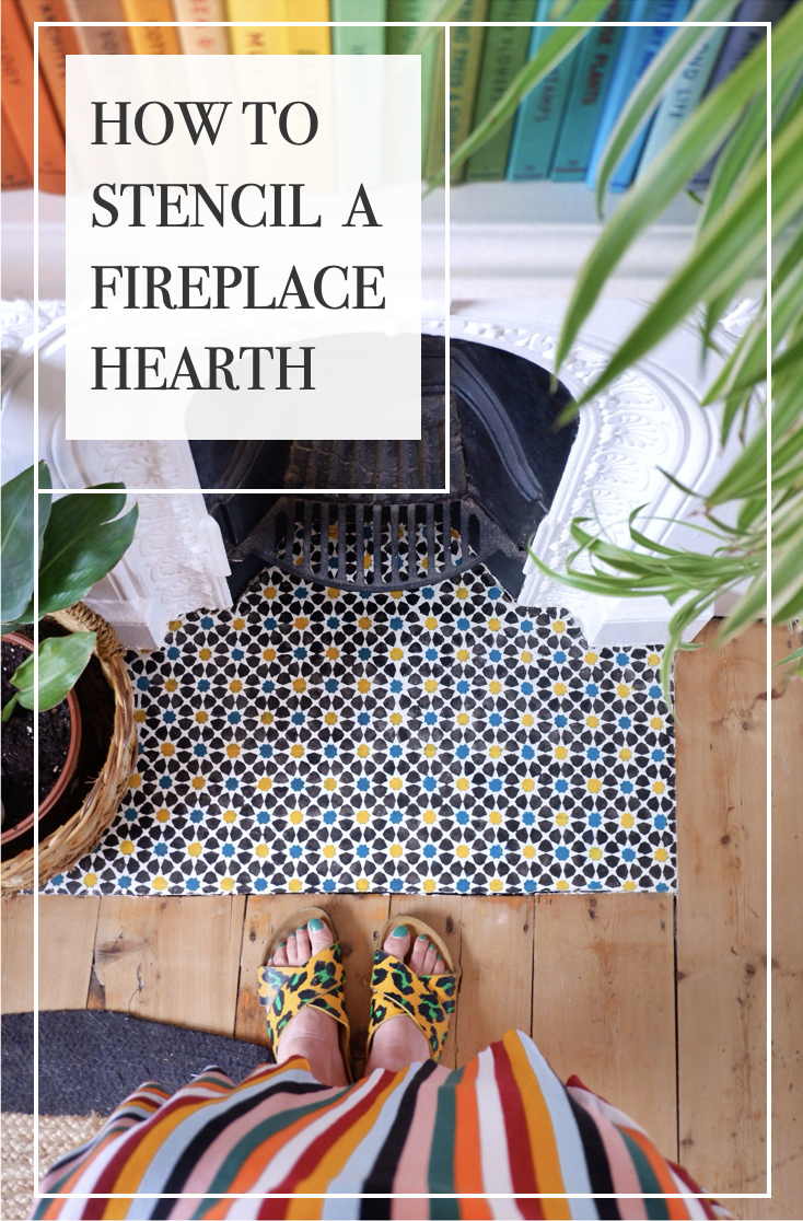 How to Stencil a Fireplace Hearth