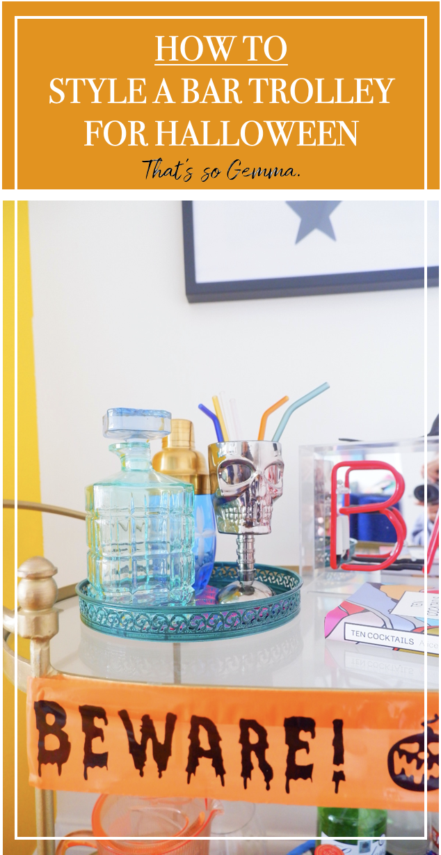 HOW TO STYLE A BAR TROLLEY FOR HALLOWEEN