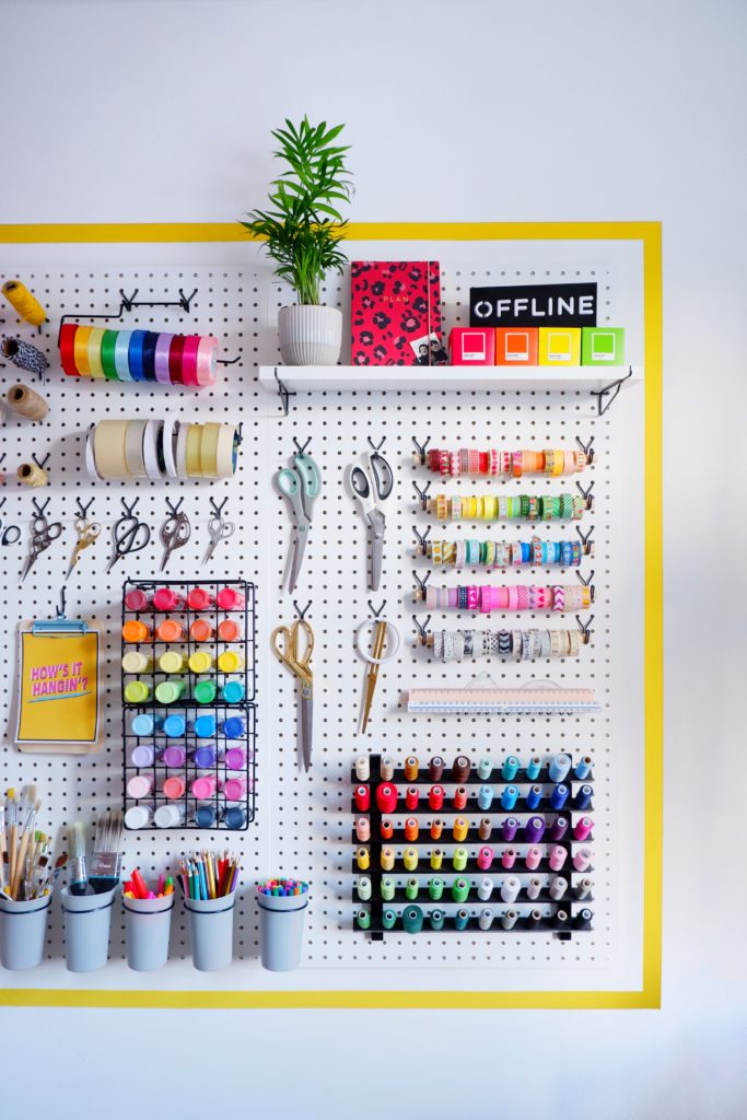 Pegboard organisation ideas