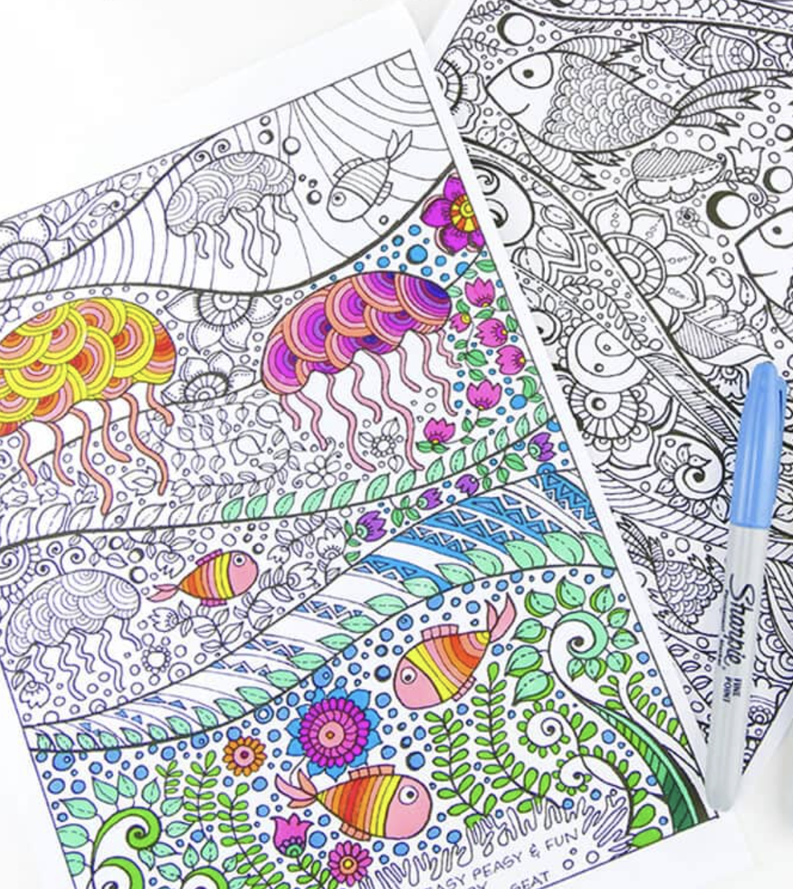 Under the Sea colouring in 