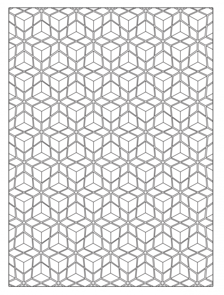 geometric colouring page